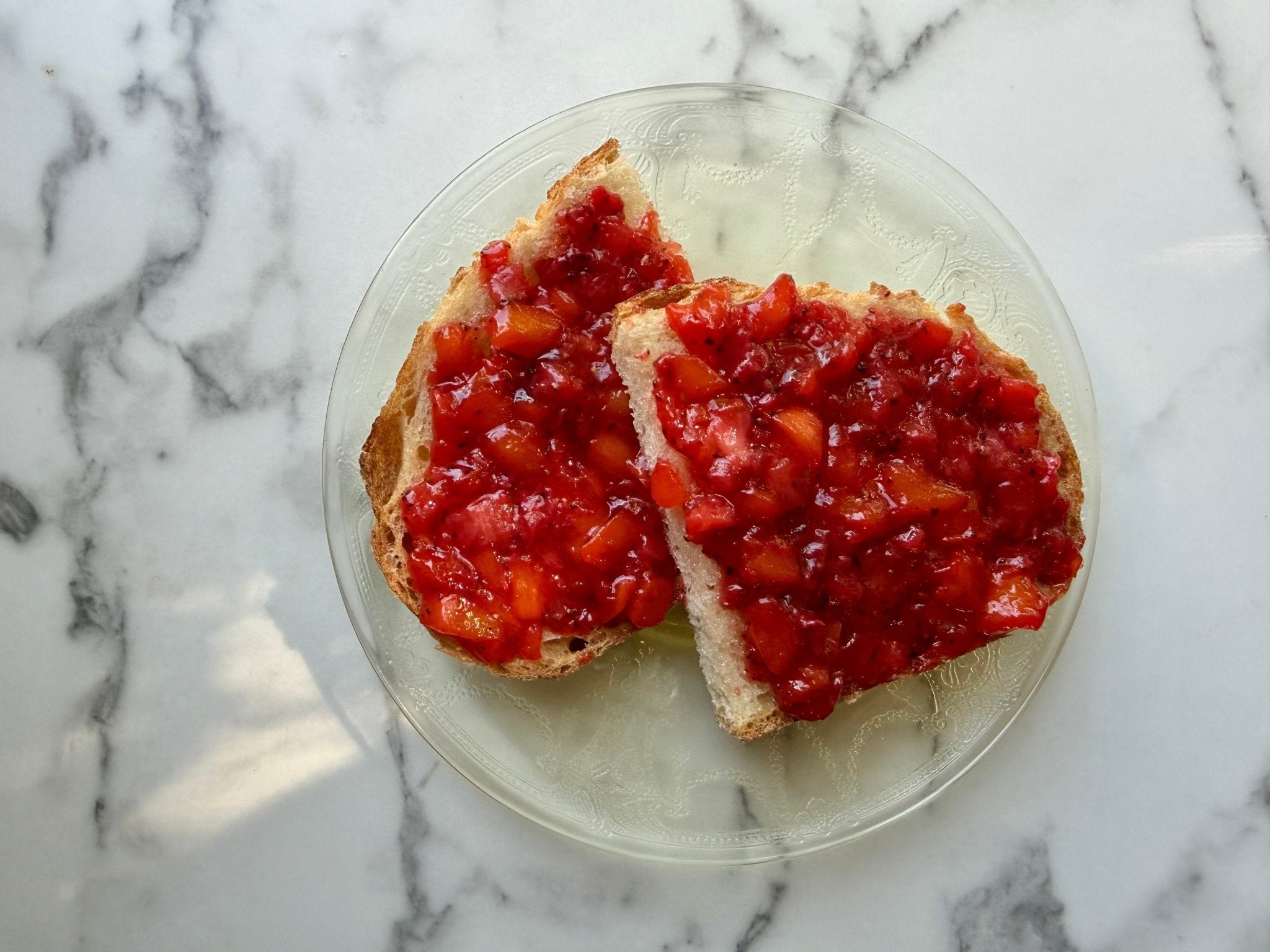 strawberry, mango + sugo quick jam