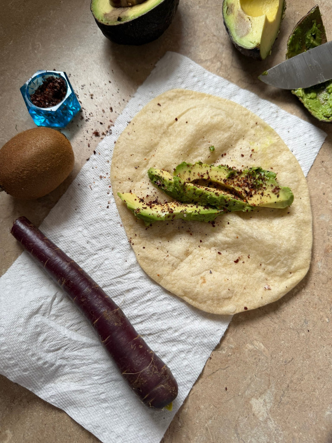 avocado and sugo tacos