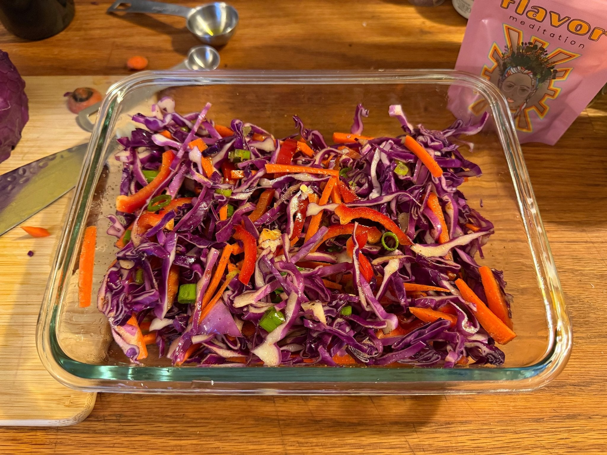 blackened cabbage slaw