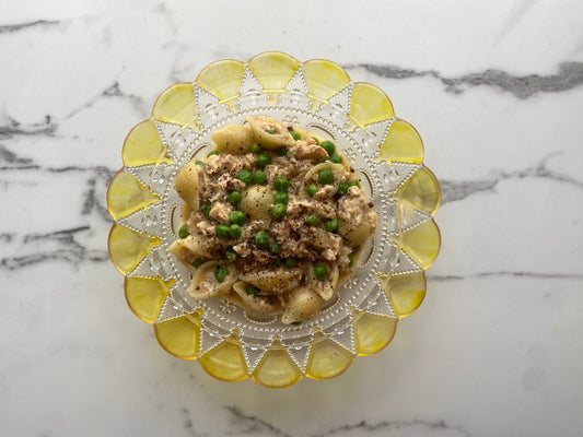 cheesy blackened salmon or tuna pasta (1-pot)