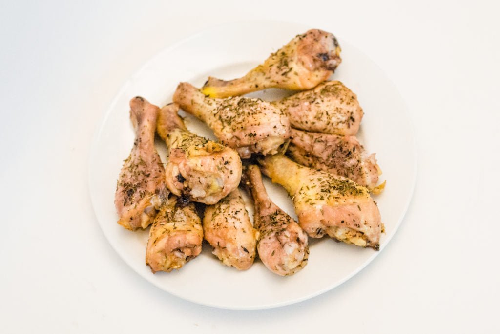 chicken legs, roasted