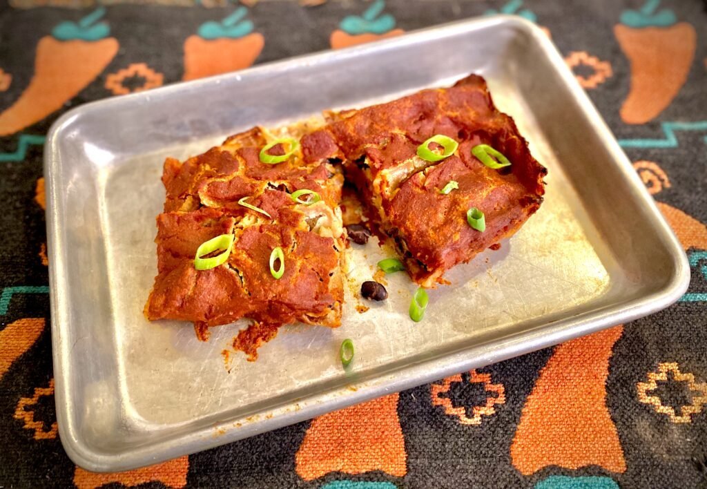 pro tip: steam the tortillas for easy enchilada assembly