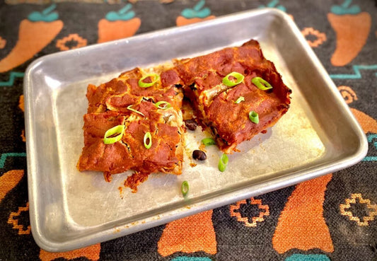 pro tip: steam the tortillas for easy enchilada assembly