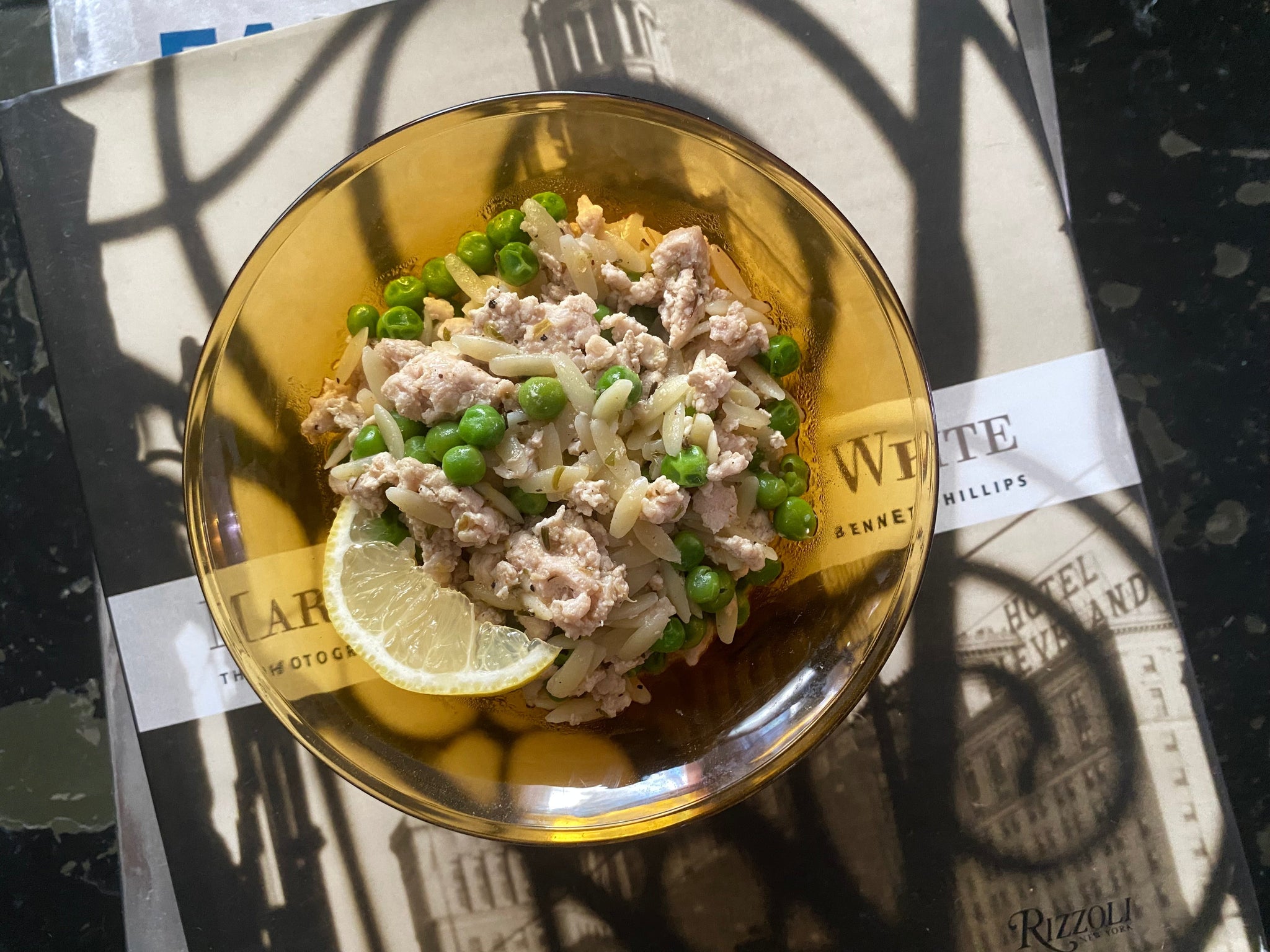 lemon herb chicken and orzo with peas (1-pot meal)