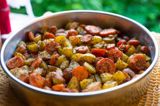 roasted root veggies with herbs