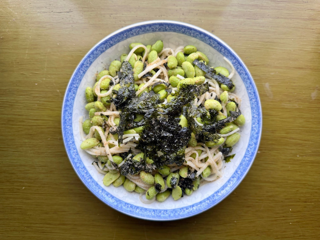 edamame + seaweed soba bowl