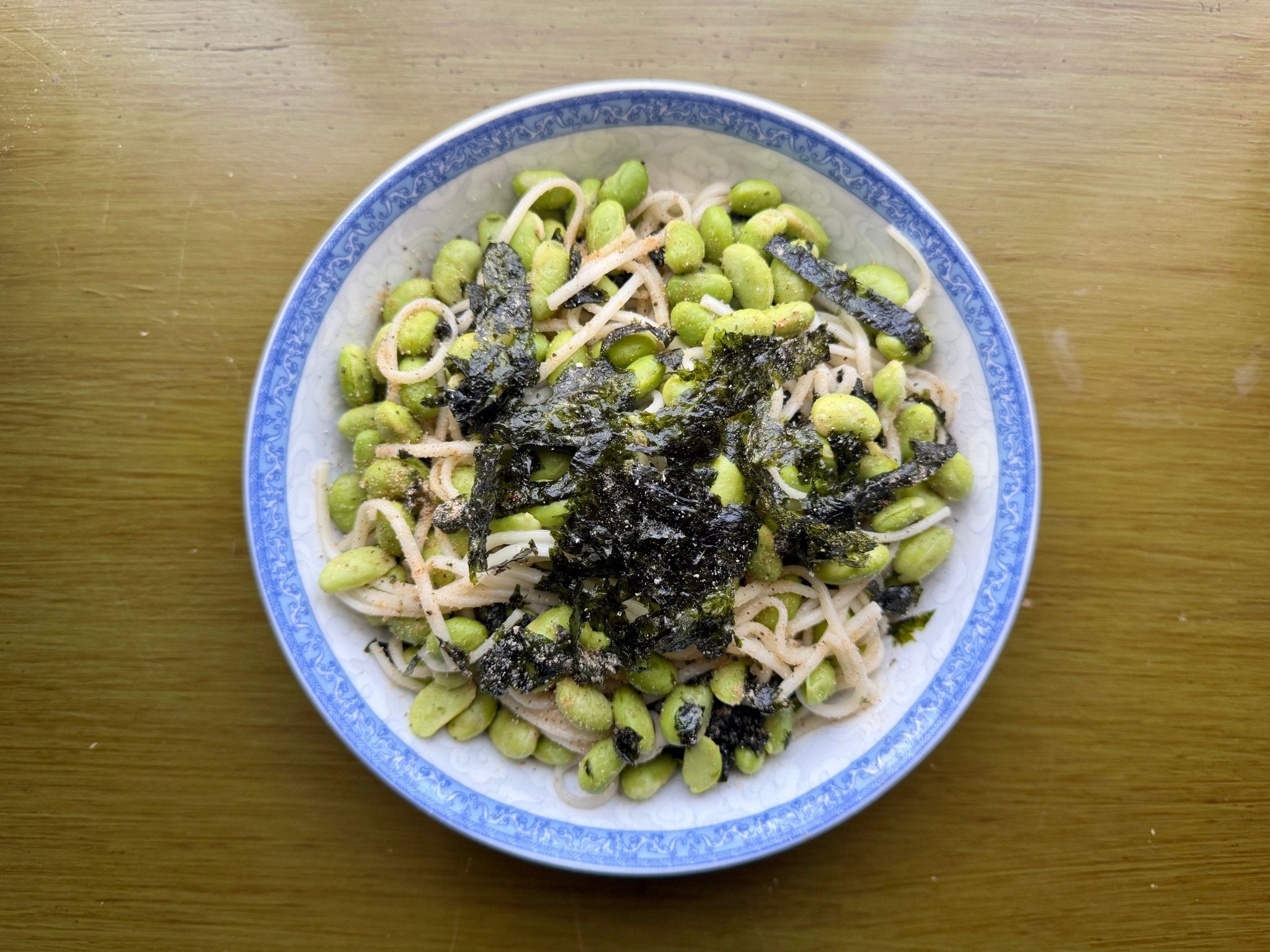 edamame + seaweed soba bowl