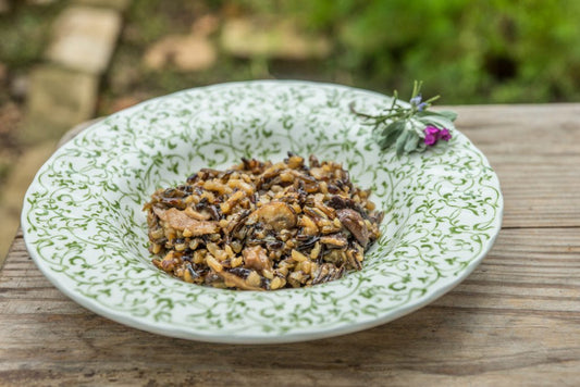 wild rice with mushroom medley
